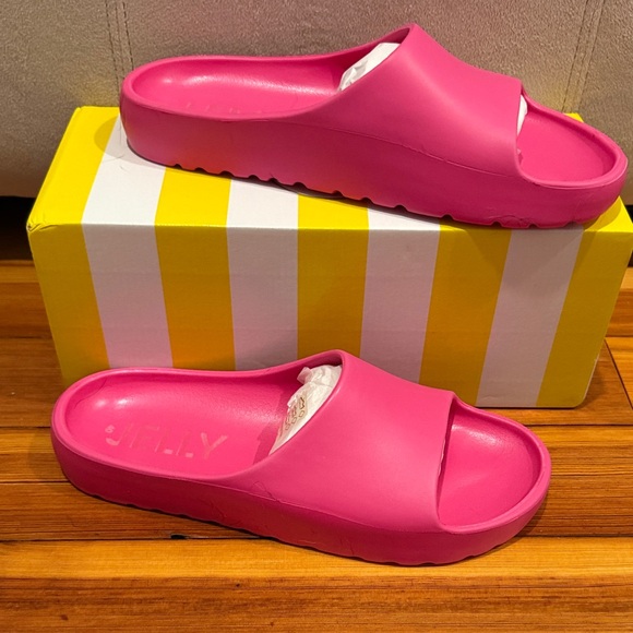 Lemon Jelly Shoes - Azalea Pink Slide Sandals